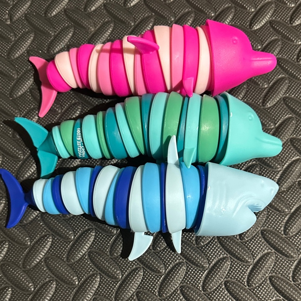 Colorful Dolphin & Shark Toy Set